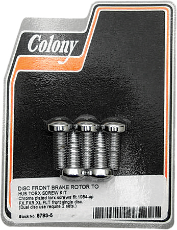 COLONY MACHINE Brake Rotor Hardware Front Torx Screw Kit — 8793-5