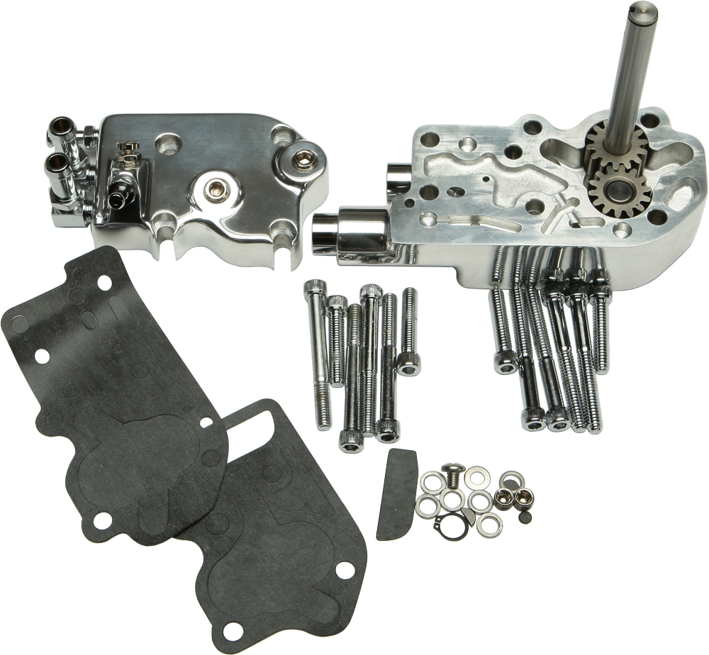 HARDDRIVE Polished Oil Pump Big Twin 1973–1991 — 301495