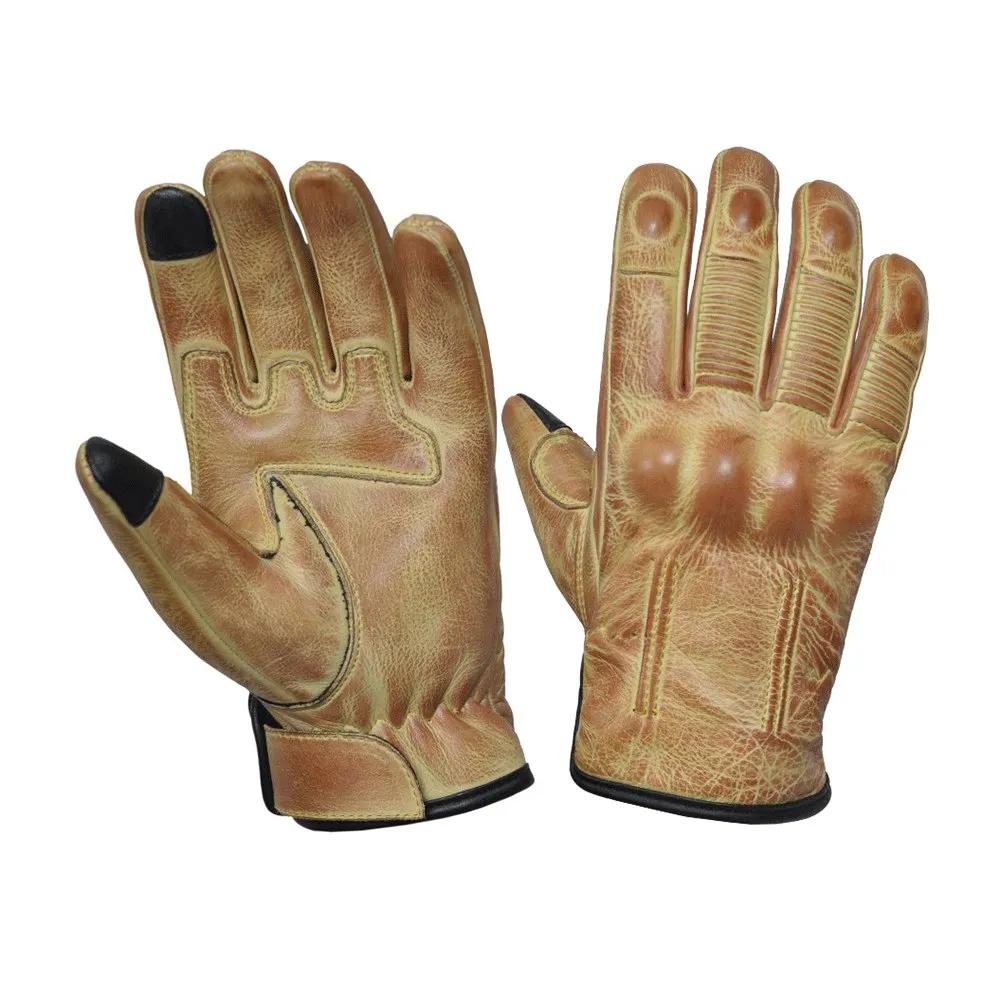 Unik KnuckleGuard - Men's Leather Motorcycle Gloves