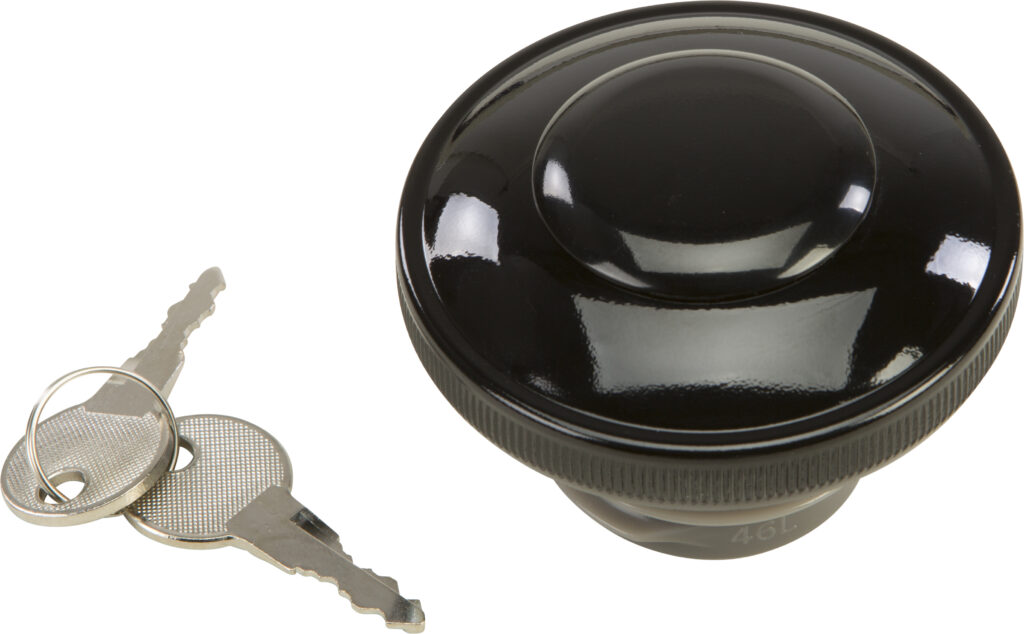 HARDDRIVE Gas Cap Screw-In W/Lock&Cover Non-Vented Black