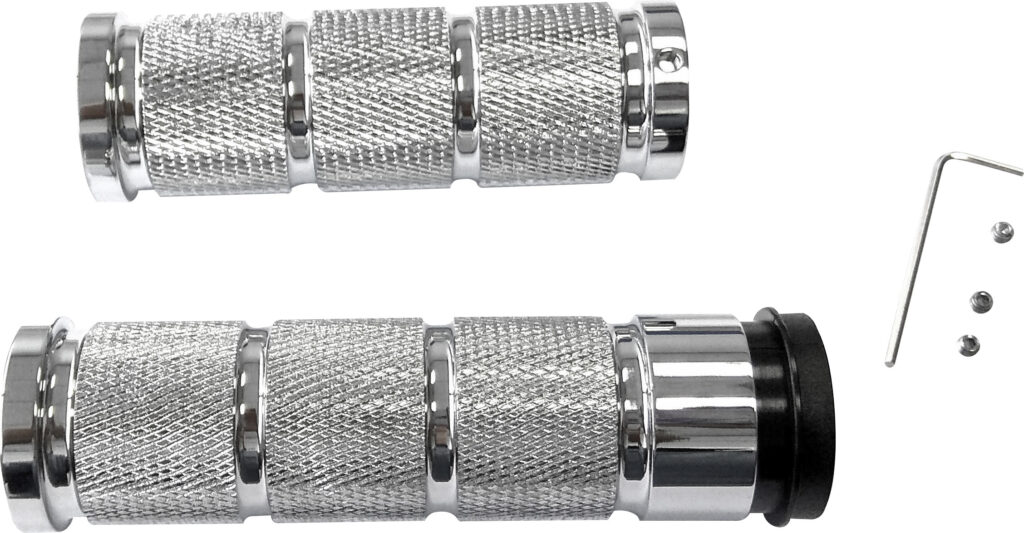 HARDDRIVE Grip Set Retro Chrome Tbw — 353062