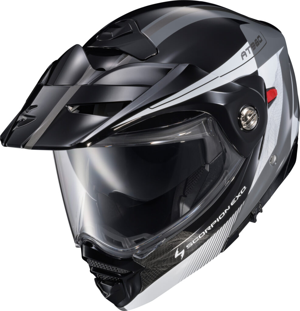 SCORPION EXO EXO-AT960 TOPOGRAPHIC 2 Modular Helmet — Black/White/Grey