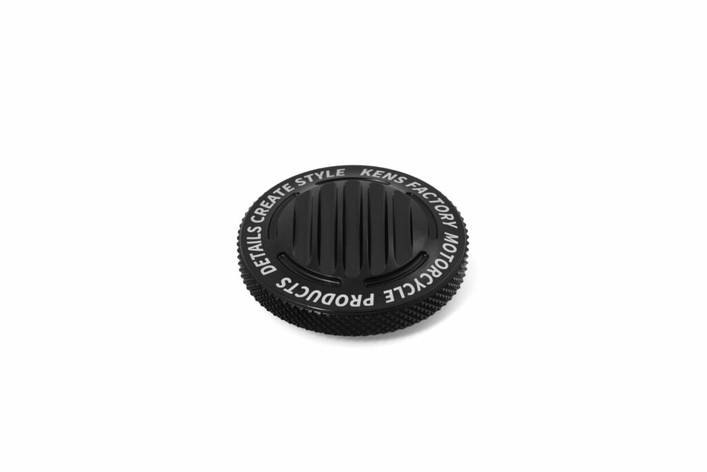 KENS FACTORY Nl Gas Cap Finned Black Dummy Cap For M8 Lh — KFC-11