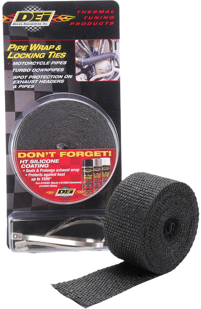 DEI Pipe Wrap & Locking Ties Black — 901119