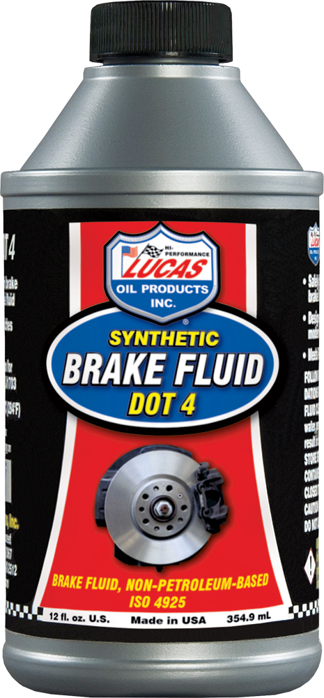 LUCAS Synthetic Brake Fluid DOT 4 12 Oz (Sold Each)