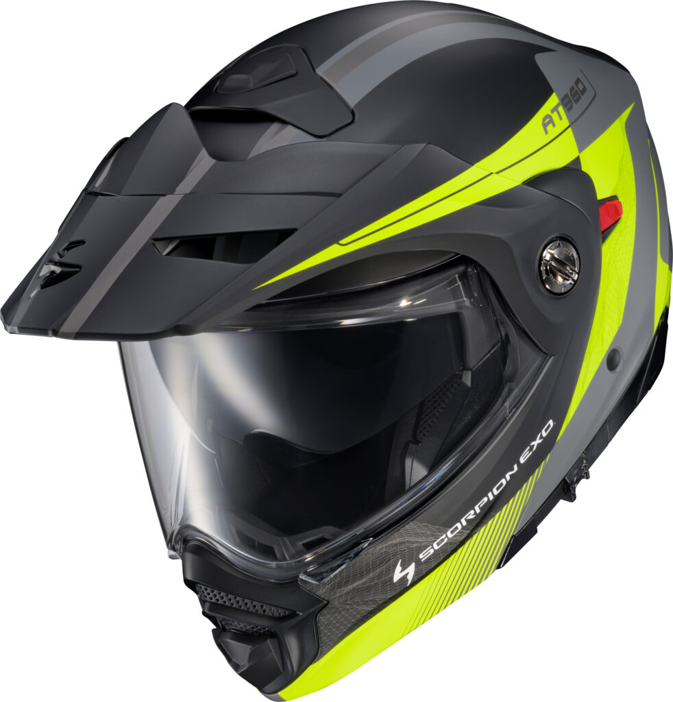 SCORPION EXO EXO-AT960 TOPOGRAPHIC 2 Modular Helmet — Hi-Vis/Grey