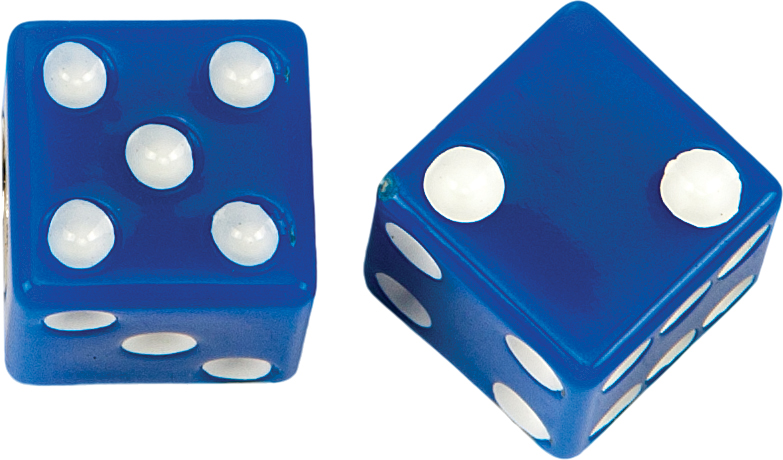 HARDDRIVE Valve Stem Caps Blue Dice Pr