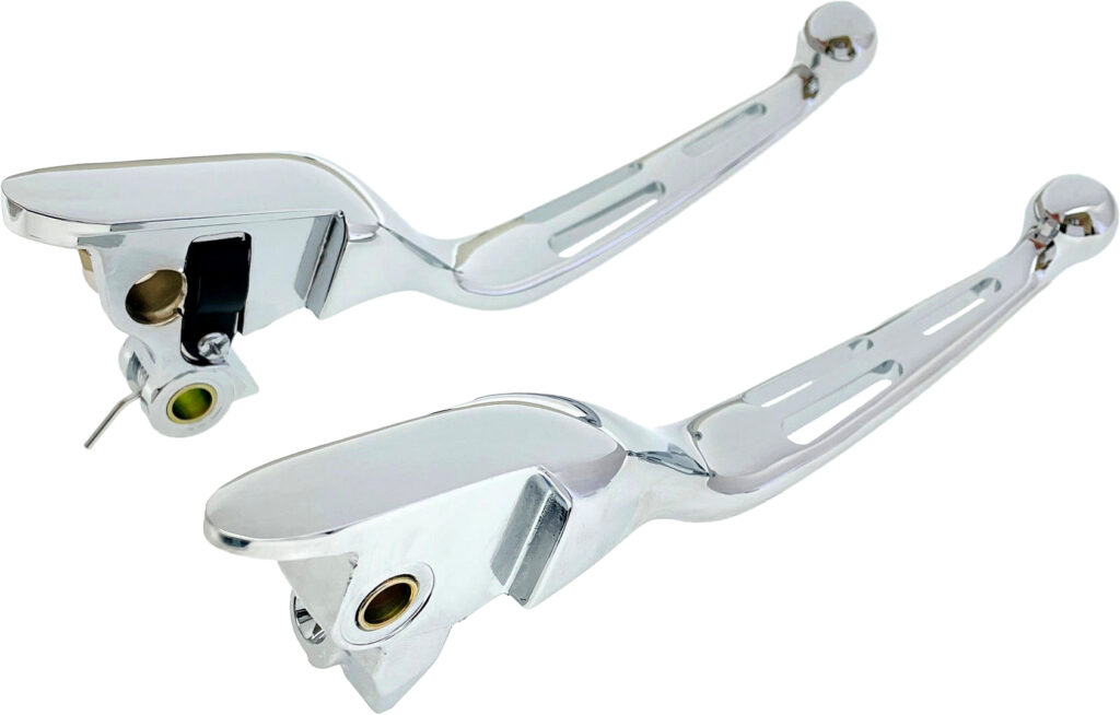 HARDDRIVE 3 Slot Lever Set Chrome FLT 2021–2025 Cable Clutch — 053846