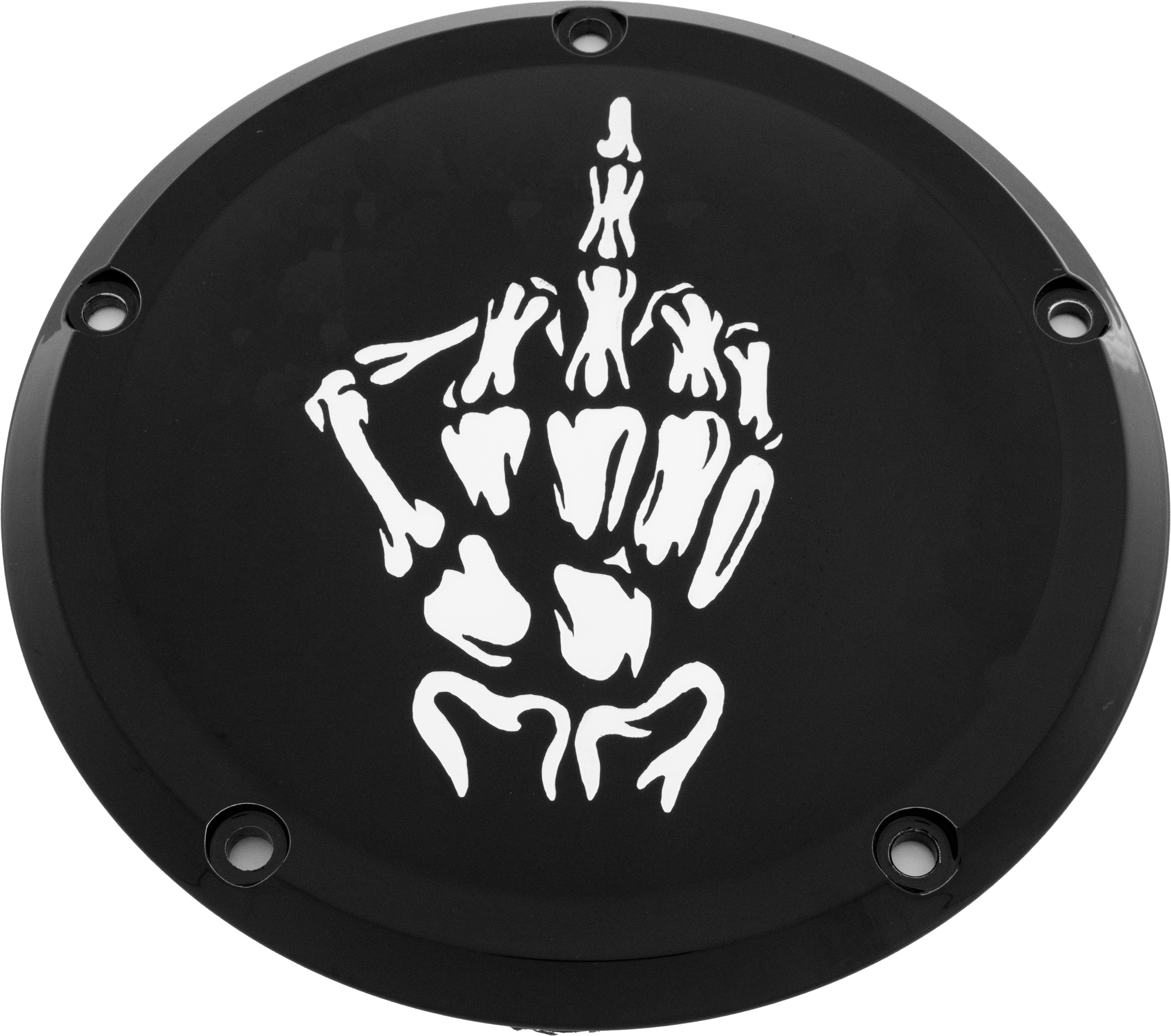 7 M8 Flt/Flh Derby Cover Bone Finger Black