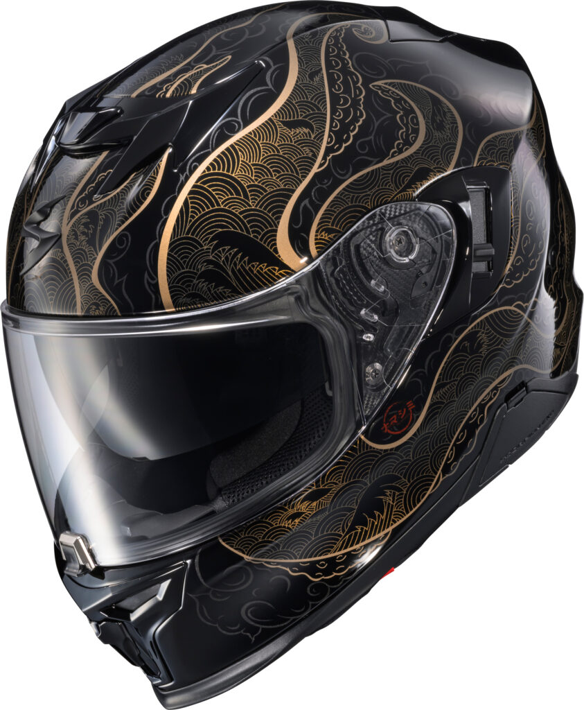 SCORPION EXO EXO-T520 NAMA-SHIMI Full-Face Helmet — Black/Gold
