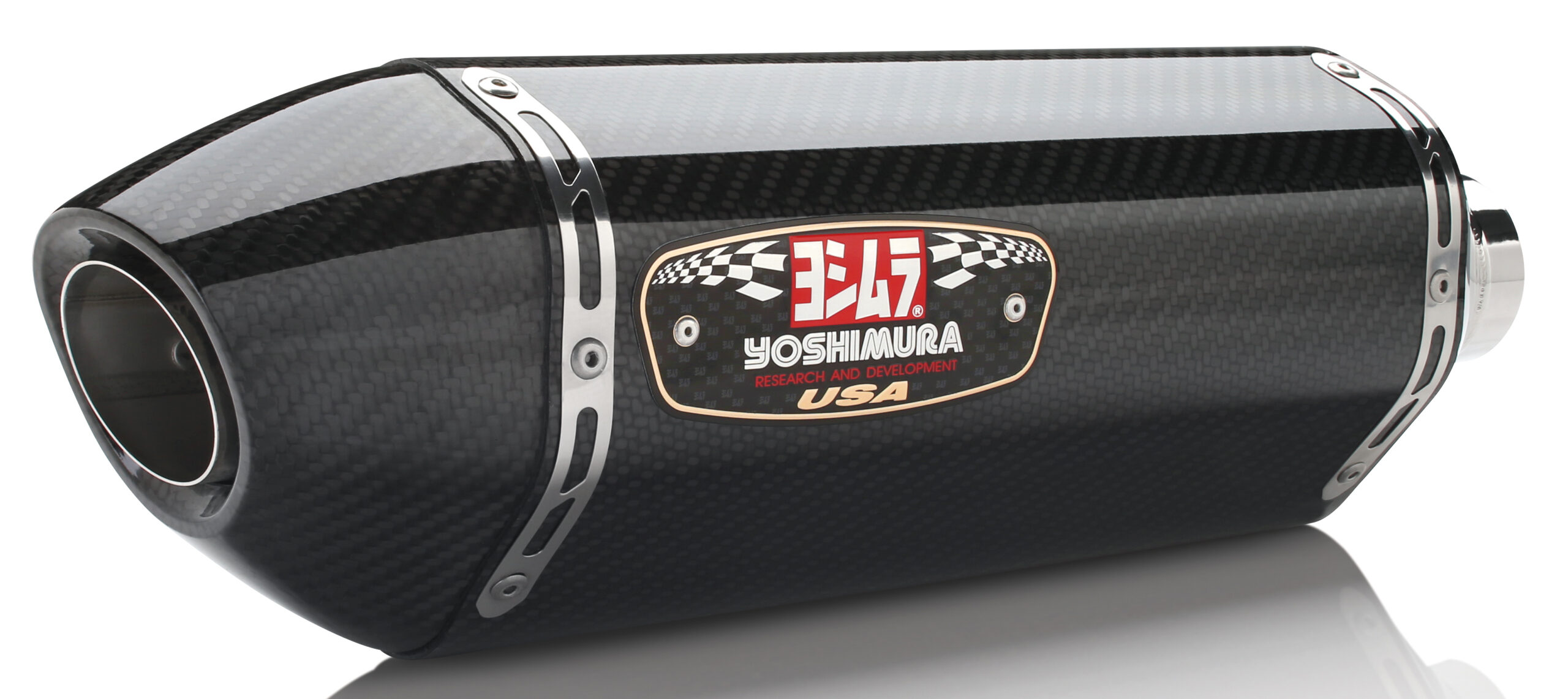 YOSHIMURA Exhaust Signature R-77 Slip-On Ss-Cf-Cf — 11600E0220