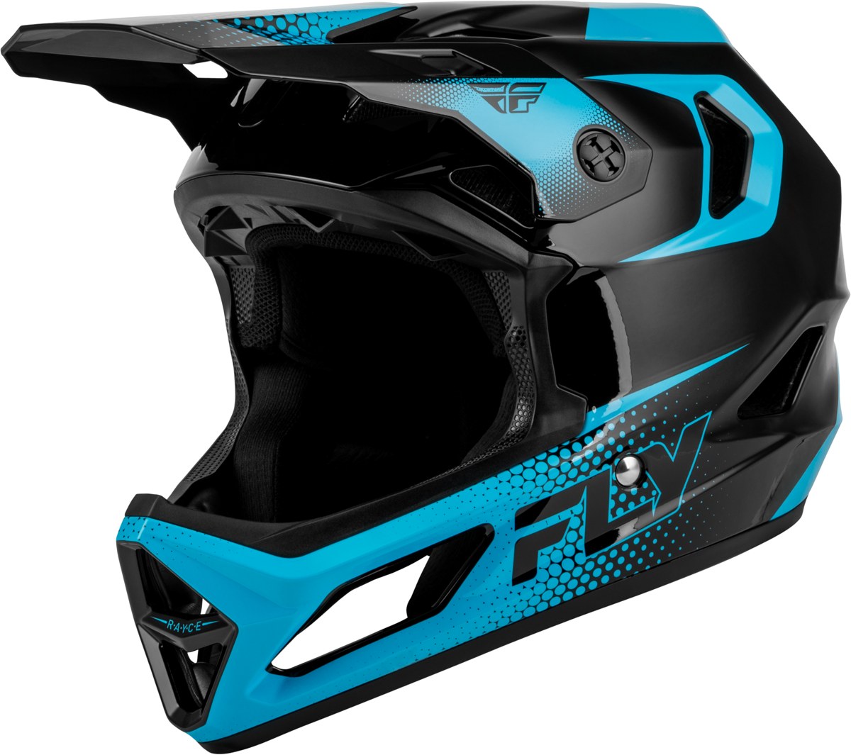 FLY RACING Youth Rayce Sonar Bicycle Helmet (2027) — Black/Electric Blue