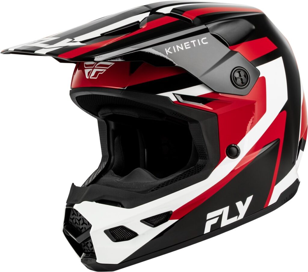 FLY RACING Kinetic Sync Cold Weather Helmet (2027) — Black/Red/White