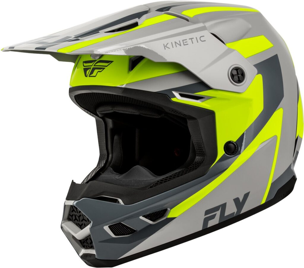 FLY RACING Kinetic Sync Cold Weather Helmet (2027) — Grey/Hi-Vis