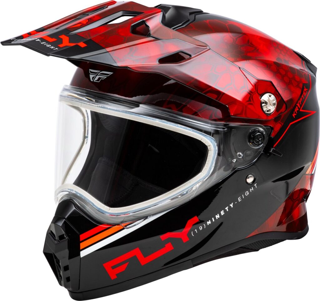 FLY RACING Trekker Cold Weather Conceal Helmet Dual Shield (2024) — Red/Black