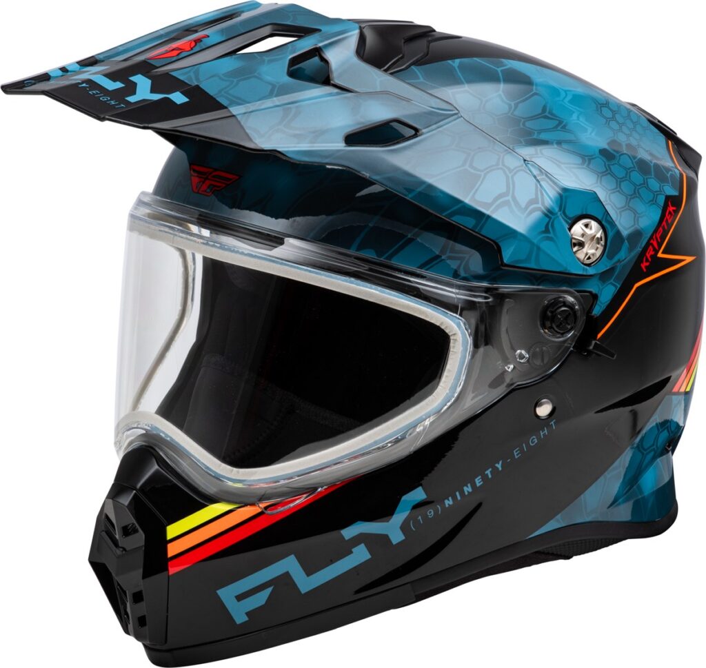 FLY RACING Trekker Cold Weather Conceal Helmet Dual Shield (2024) — Slate/Black/Red