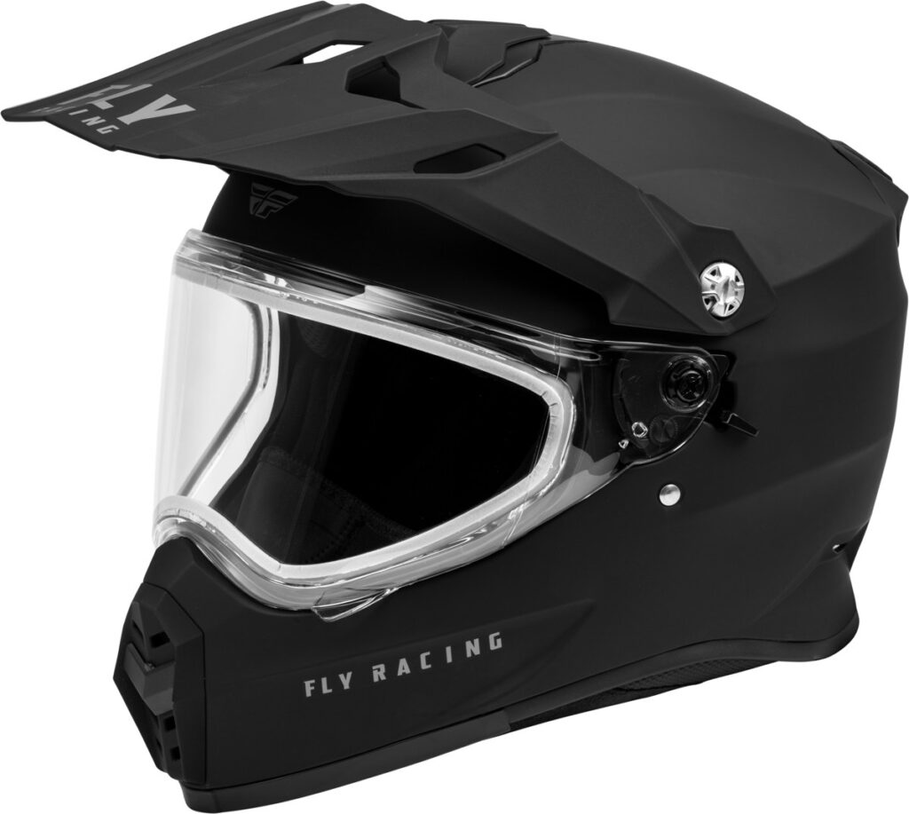 FLY RACING Trekker Cold Weather Helmet Dual Shield (2024) — Black