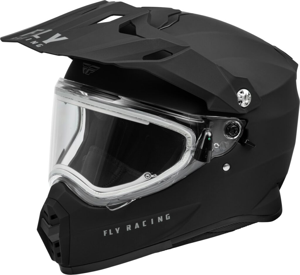 FLY RACING Trekker Cold Weather Helmet Electric Shield (2024) — Black