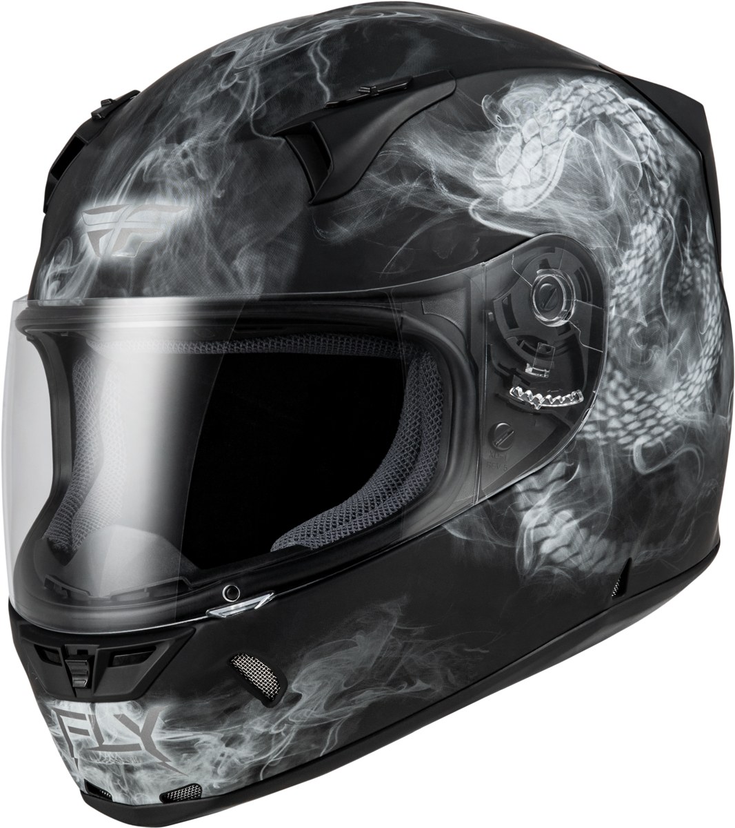 FLY RACING Revolt Coil Helmet (2024) — Black/White