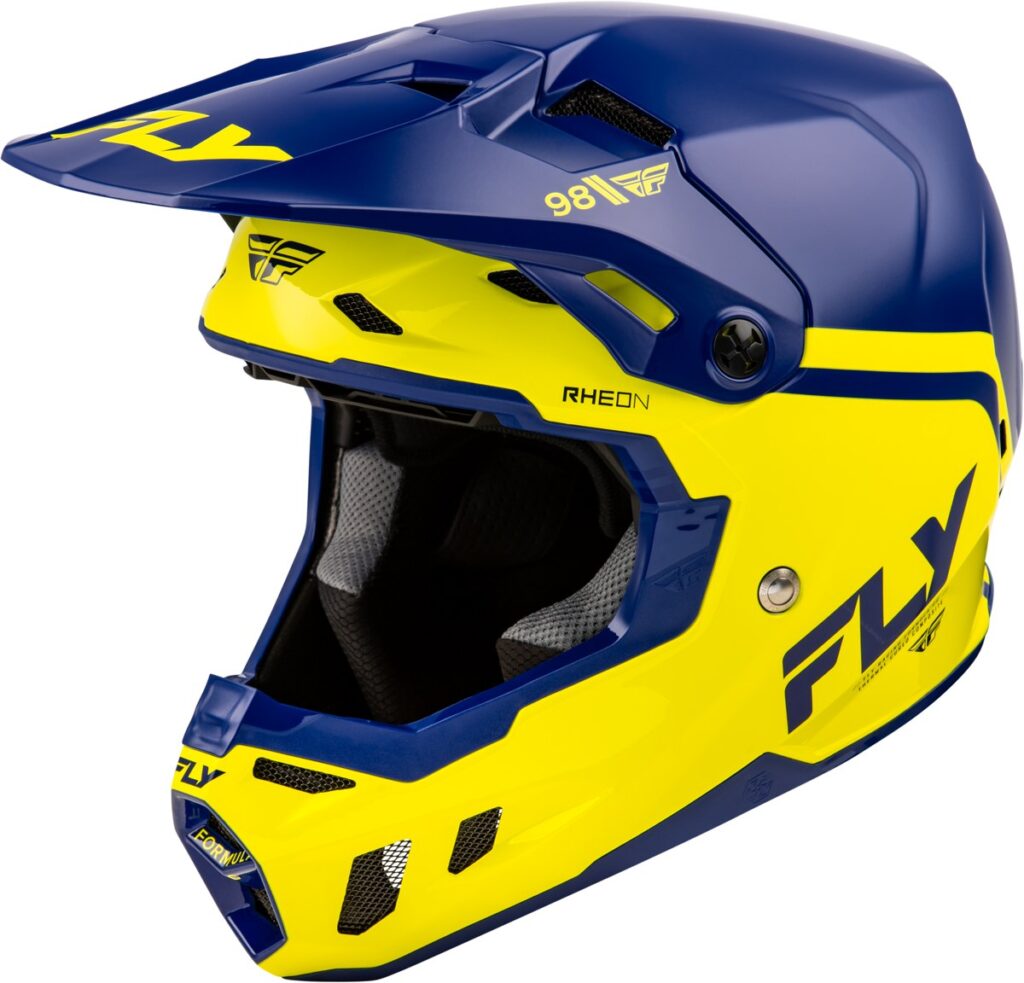 FLY RACING 2025 Formula CC Helmet — Navy/Yellow