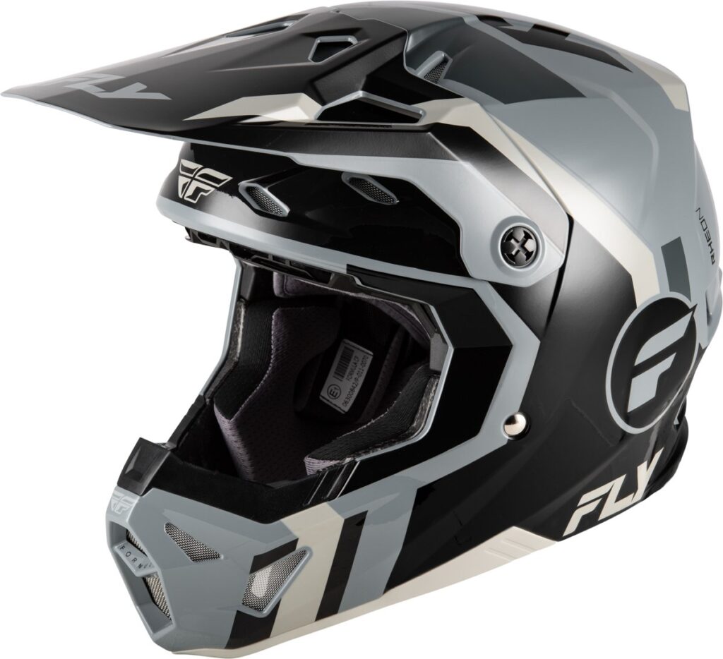 FLY RACING 2026 Formula CP Seal Helmet — Black/Grey/Light Grey