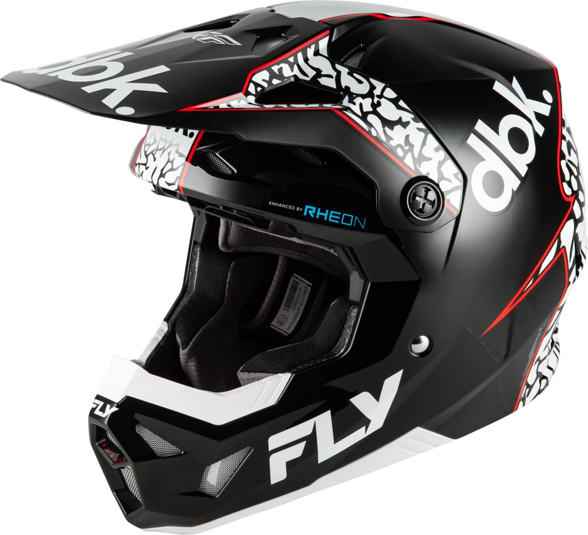 FLY RACING 2026 Formula CP DBK Helmet — Black/White/Red