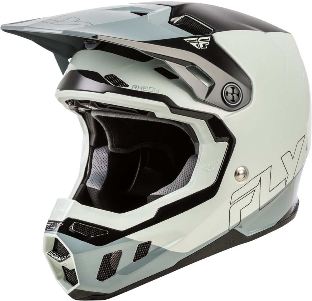 FLY RACING Formula CC Glide Helmet (2026) — Grey/Light Grey/Black