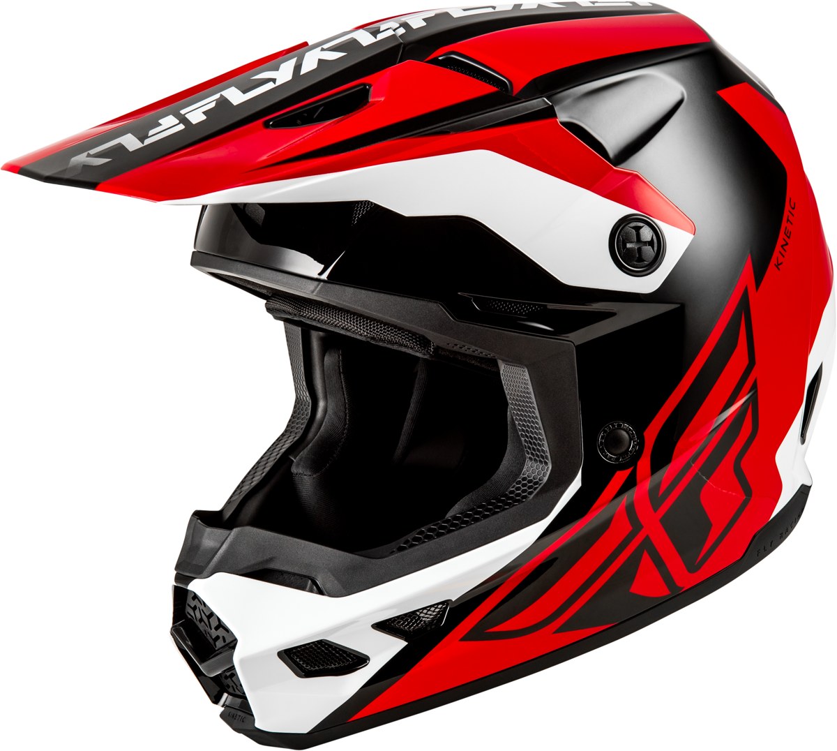 FLY RACING 2026 Kinetic Crest Helmet — Red/Black/White