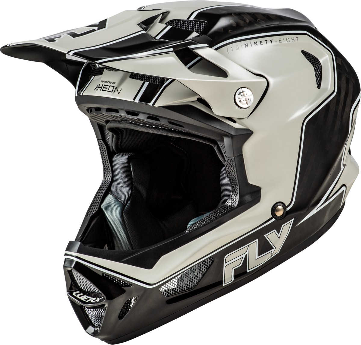 FLY RACING Werx-R Flow Carbon Helmet (2026) — Black Carbon/Grey