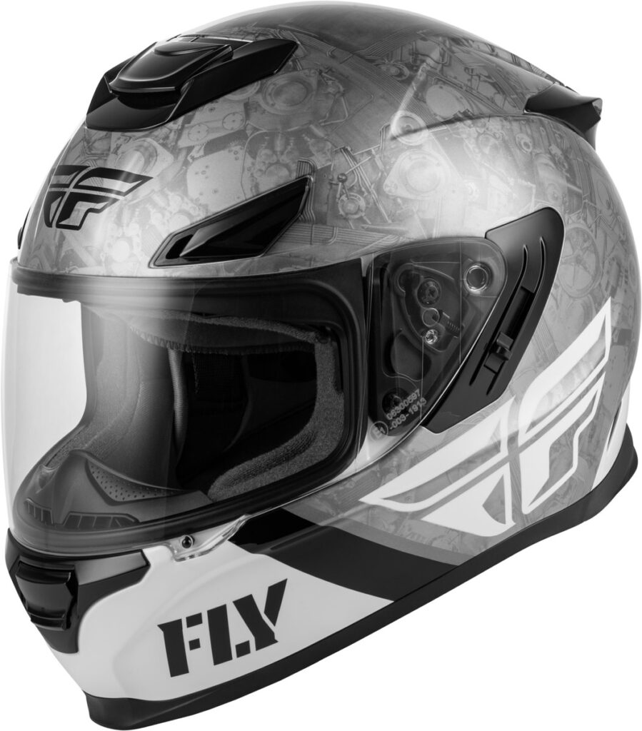 FLY RACING Sentinal Mech Helmet (2026) — Black/White/Grey