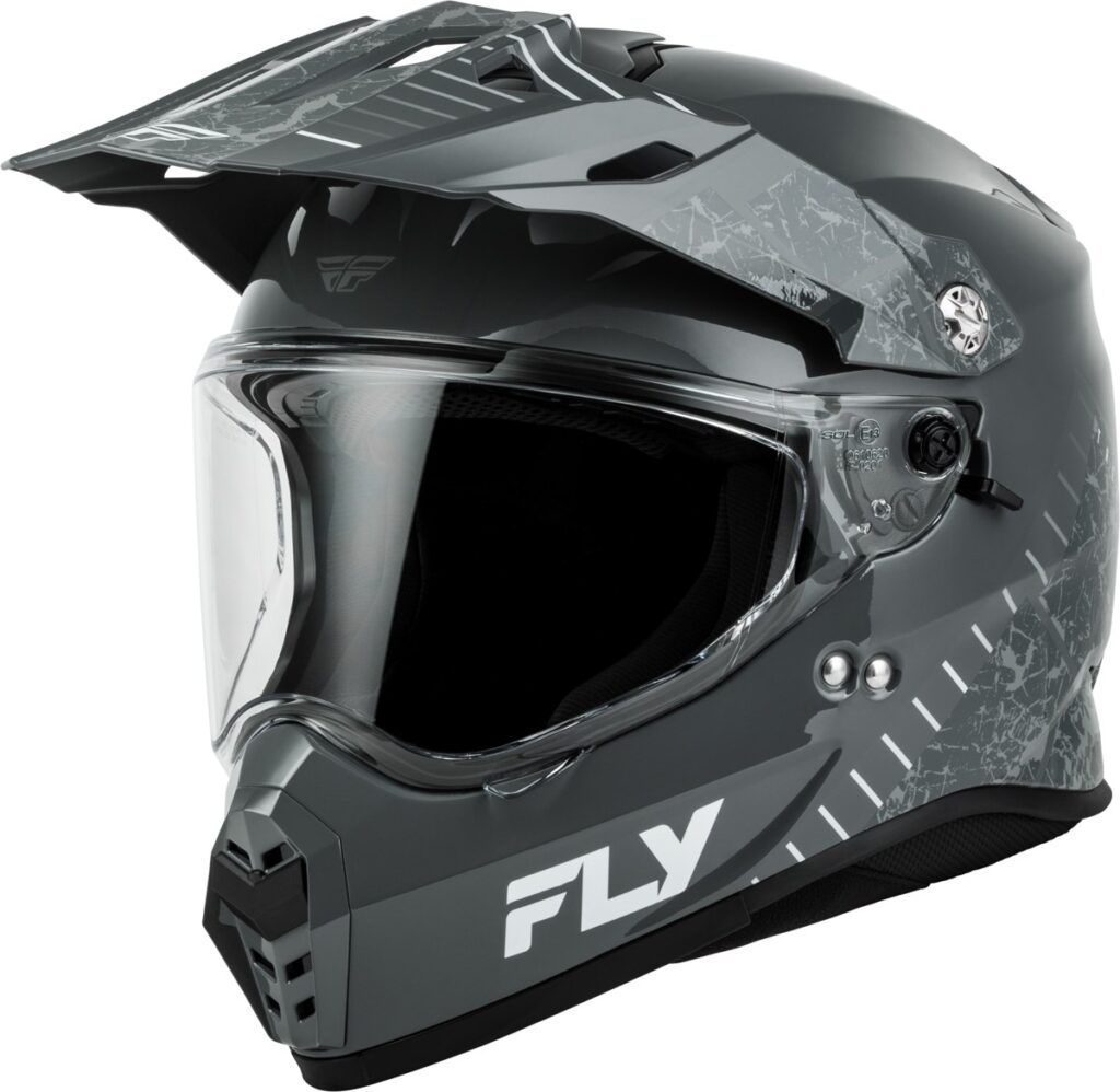 FLY RACING Trekker Granite Helmet (2026) — Grey/Grey
