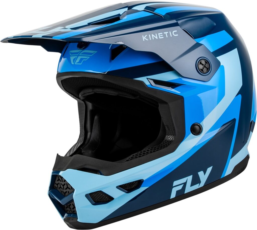 FLY RACING Kinetic Sync Helmets (2027) — Navy/Blue/Light Blue