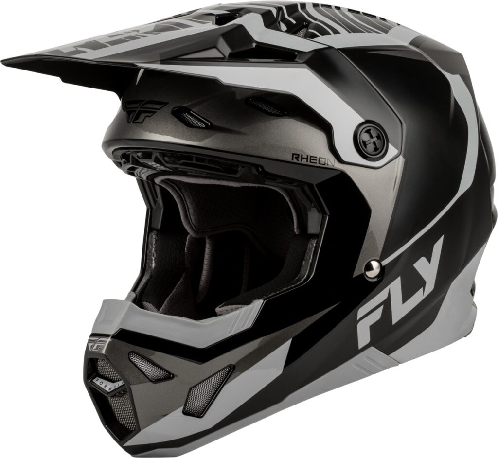 FLY RACING Youth Formula CP Charge Helmet (2027) — Black/Grey/Light Grey