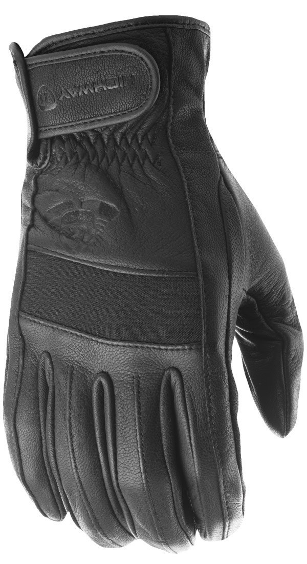 HIGHWAY 21 Jab Full Leather Gloves — Black