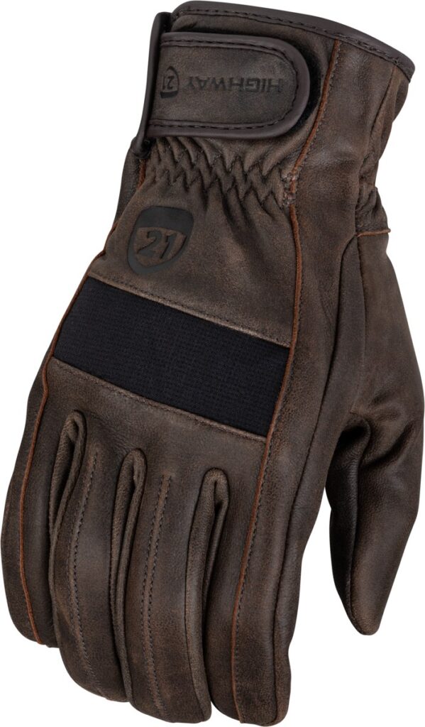 HIGHWAY 21 Jab Full Leather Gloves — Brown