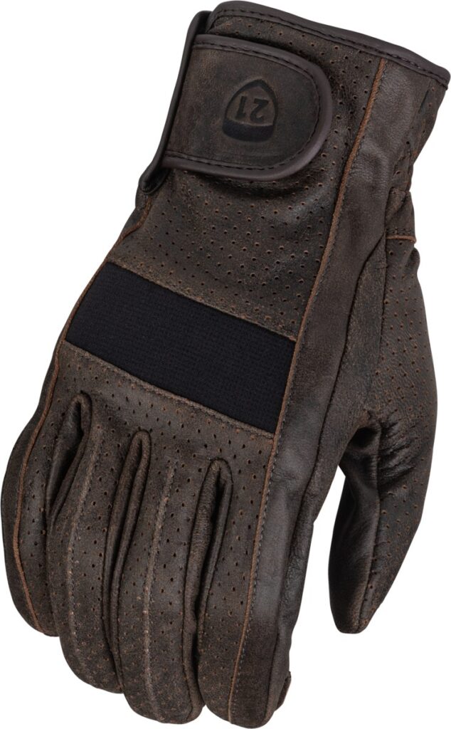HIGHWAY 21 Jab Full Perforated Gloves — Brown