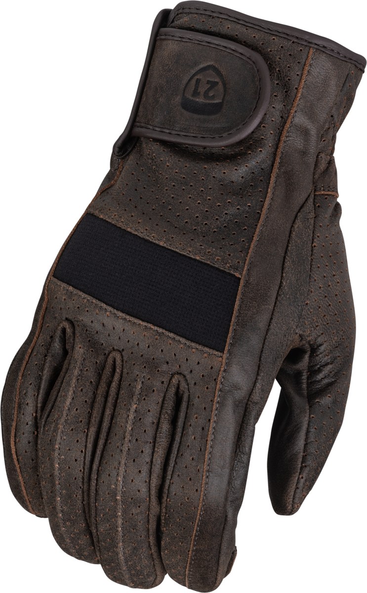 HIGHWAY 21 Jab Full Perforated Gloves — Brown