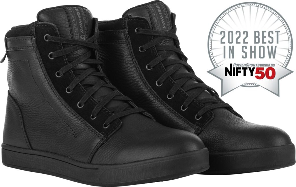 HIGHWAY 21 Axle Leather Waterproof Shoes — Black/Black