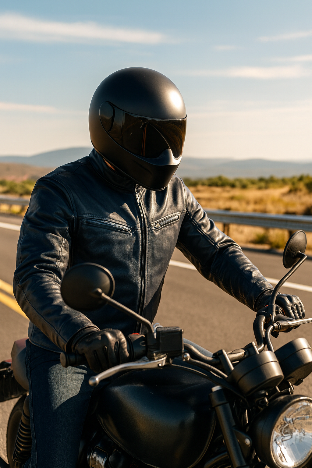 Alter Ego Stealth - Men's Premium Leather Motorcycle Jacket - Image 2