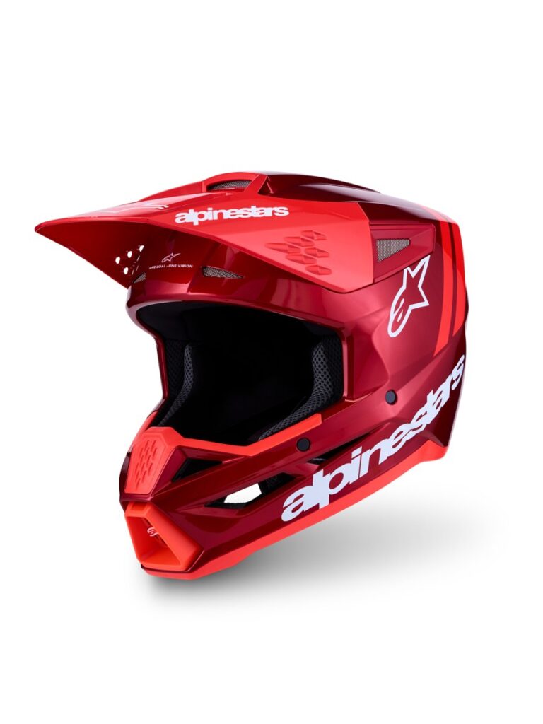 ALPINESTARS SM3 Radium Helmet — RED MOLTEN/RED FLUO/WHITE