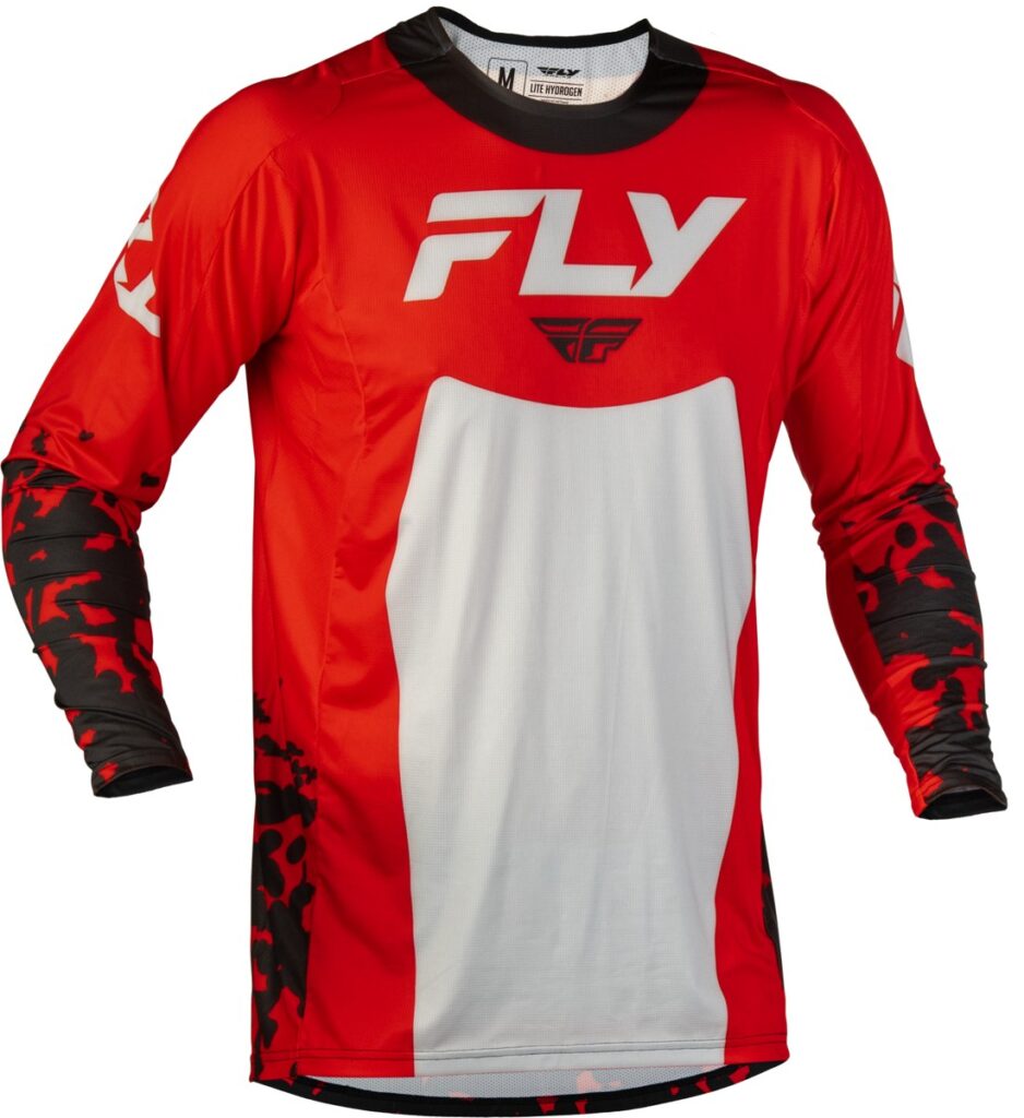 FLY RACING Youth Lite Flake Jersey (2027) — Red/Grey/Black — FLAKE