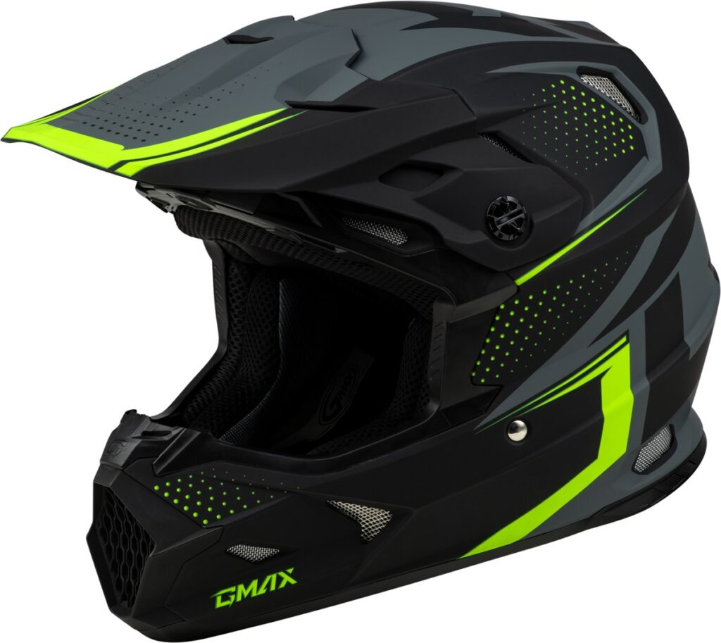 GMAX MX-96 502 Helmet — Matte Grey/Hi-Vis — 502