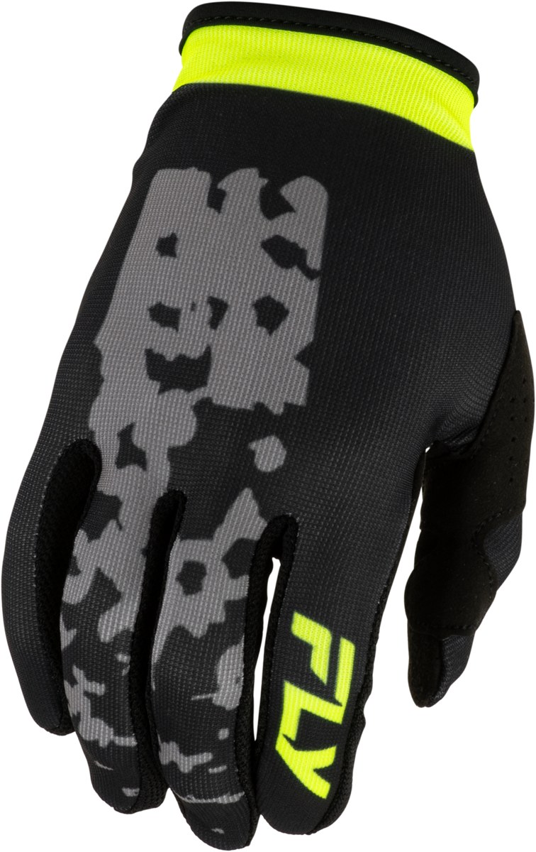 FLY RACING Lite Flake Gloves (2027) — Grey/Hi-Vis/Black — FLAKE