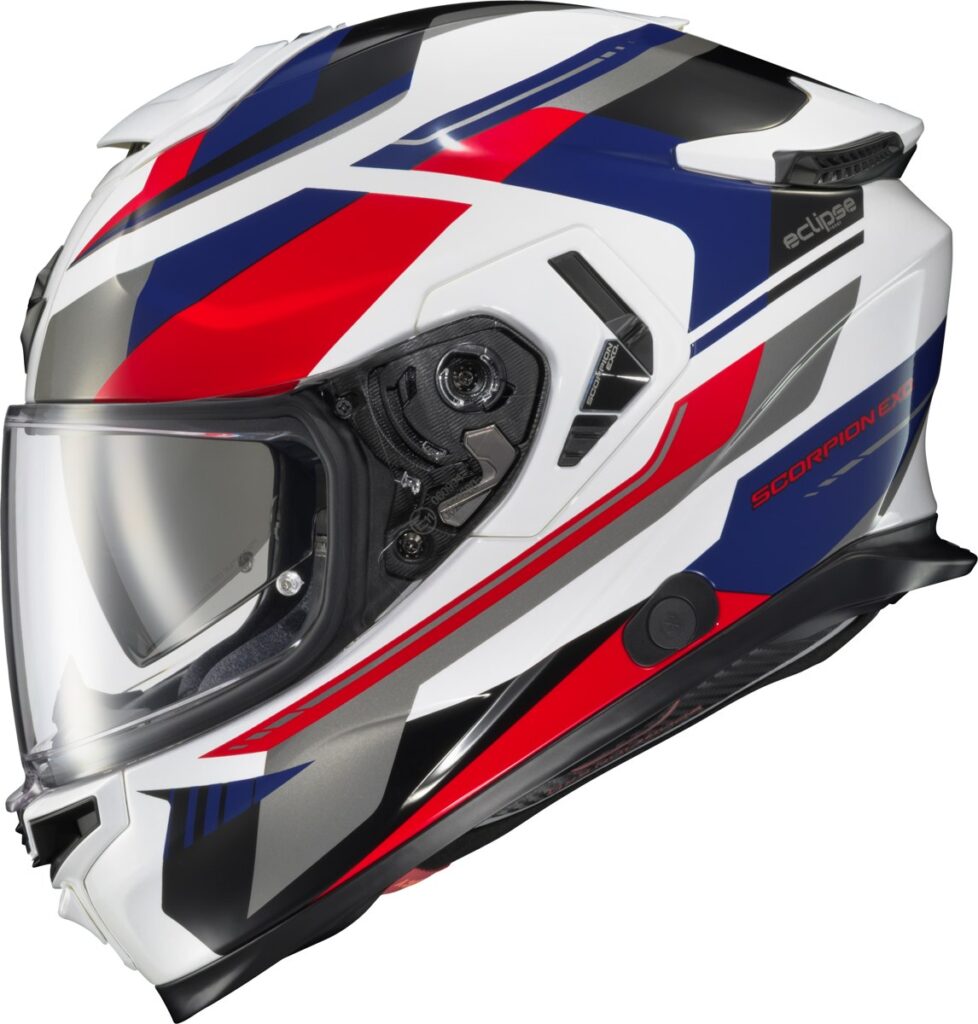 SCORPION EXO Eclipse Full Face Helmet — Red/Blue — LUNAR