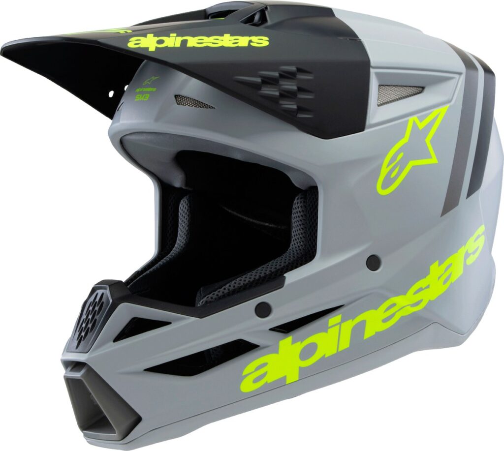 ALPINESTARS SM3 Youth Radium Helmet — Grey/Black/Yellow Fluo — RADIUM