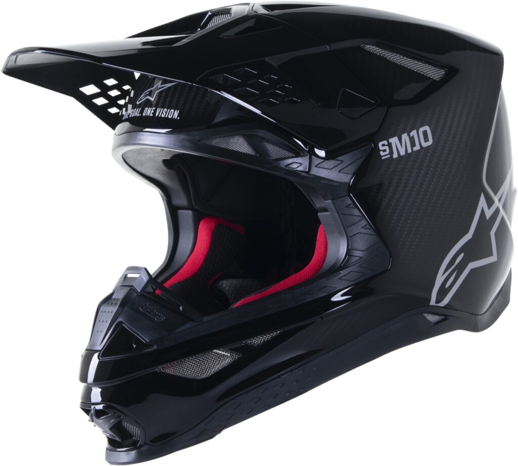ALPINESTARS S-M10 Helmet — Black/Carbon — SOLID