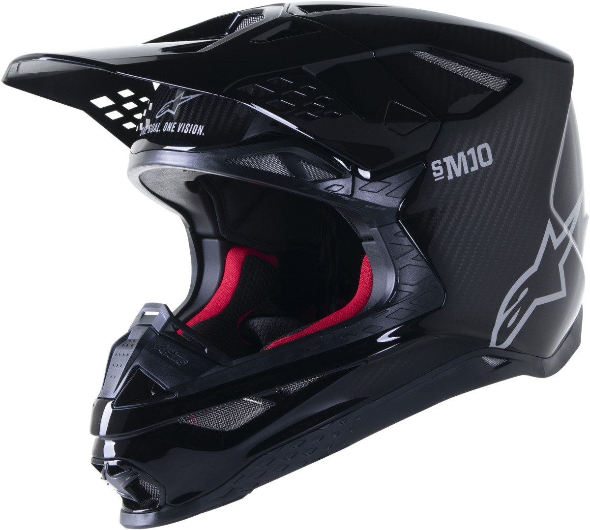 ALPINESTARS S-M10 Helmet — Black/Carbon — SOLID