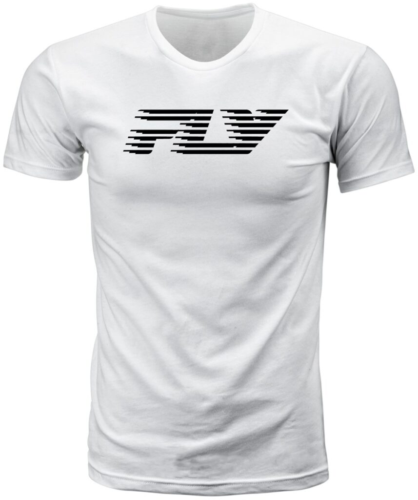 FLY RACING Fast Tee — White — FAST