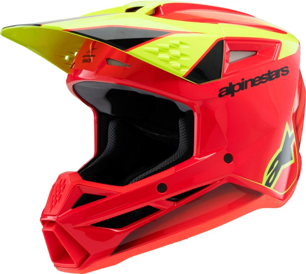 ALPINESTARS SM3 Youth Fray Helmet — Red/Yellow Fluo/Black — FRAY