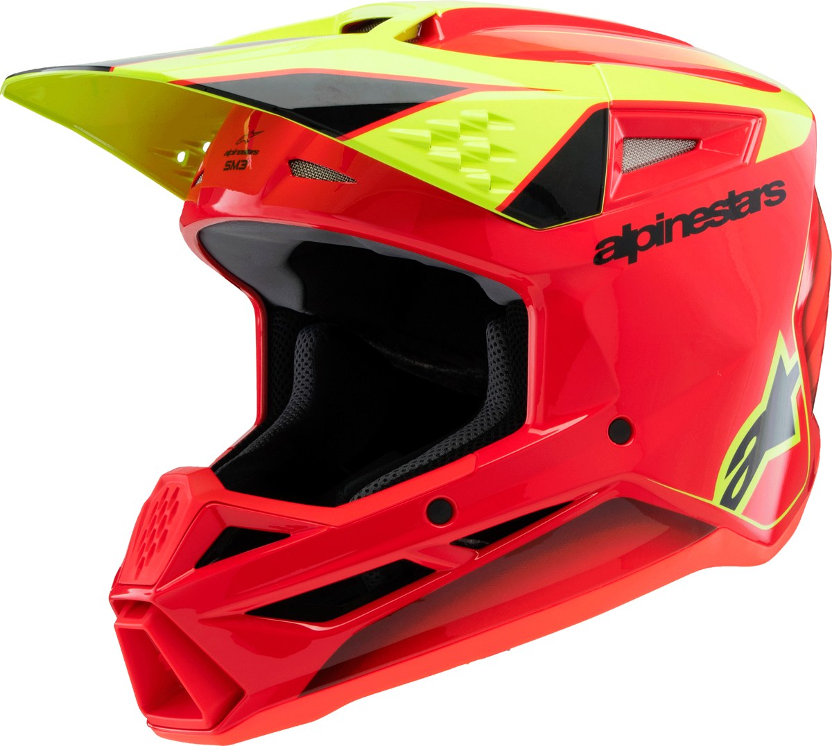 ALPINESTARS SM3 Youth Fray Helmet — Red/Yellow Fluo/Black — FRAY